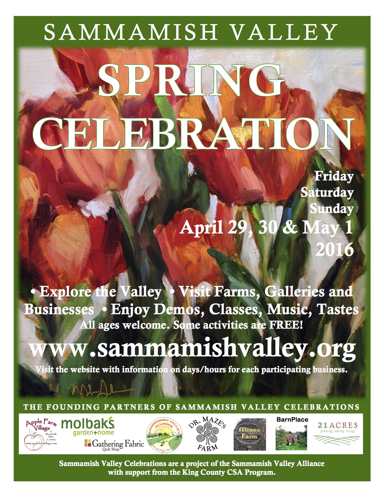 2016 Sammamish Valley Poster Spring