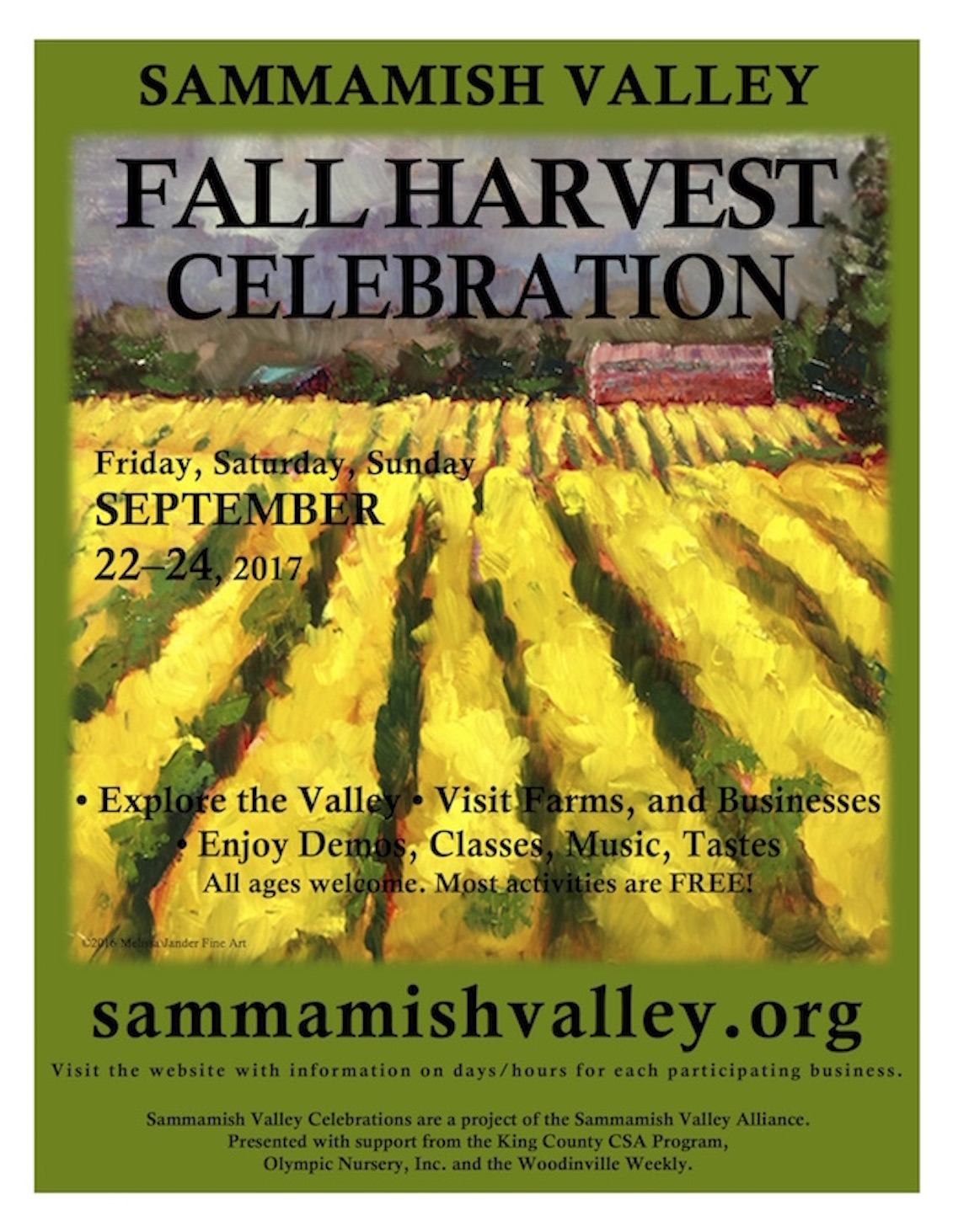 2017 Sammamish Valley Poster Fall