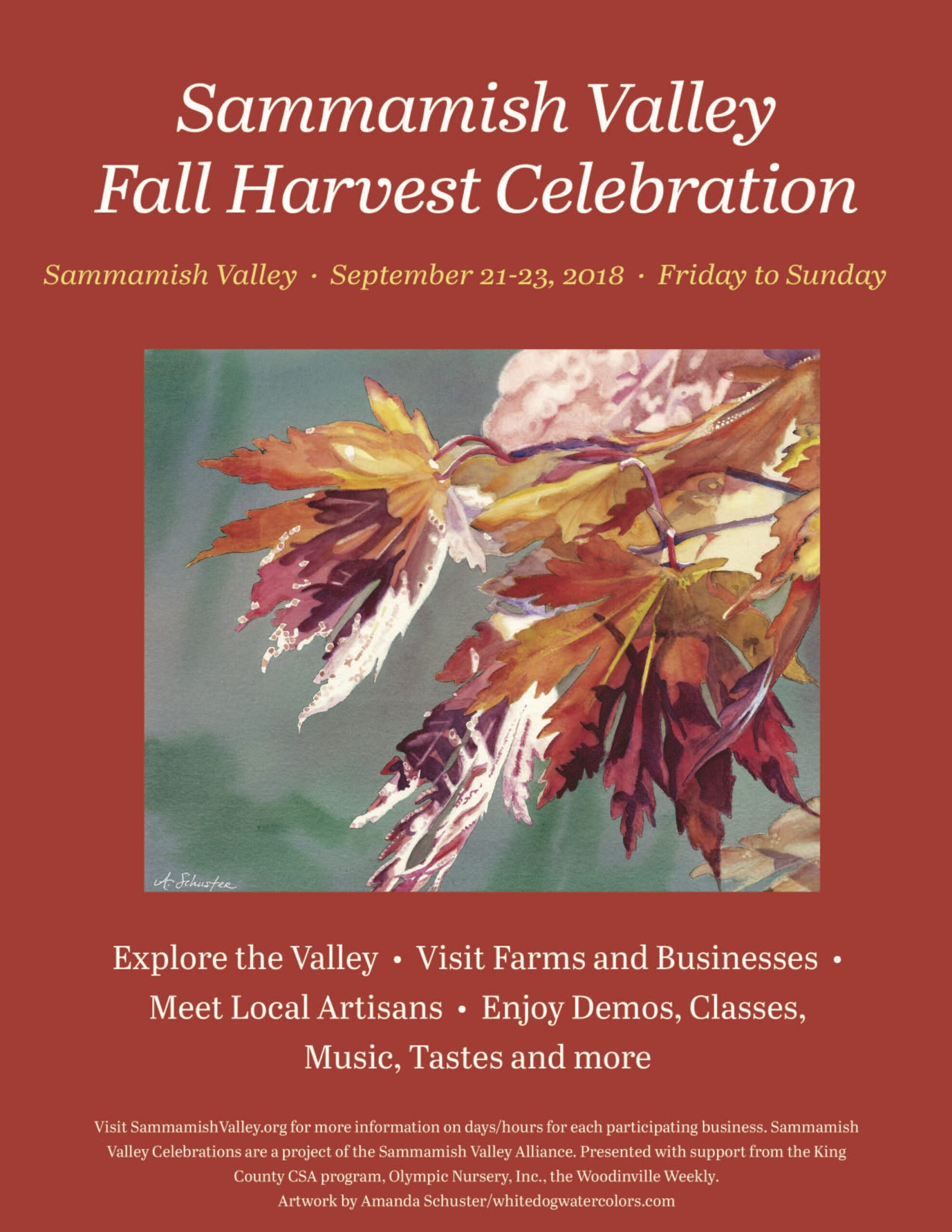 2018 Sammamish Valley Poster Fall Celebration