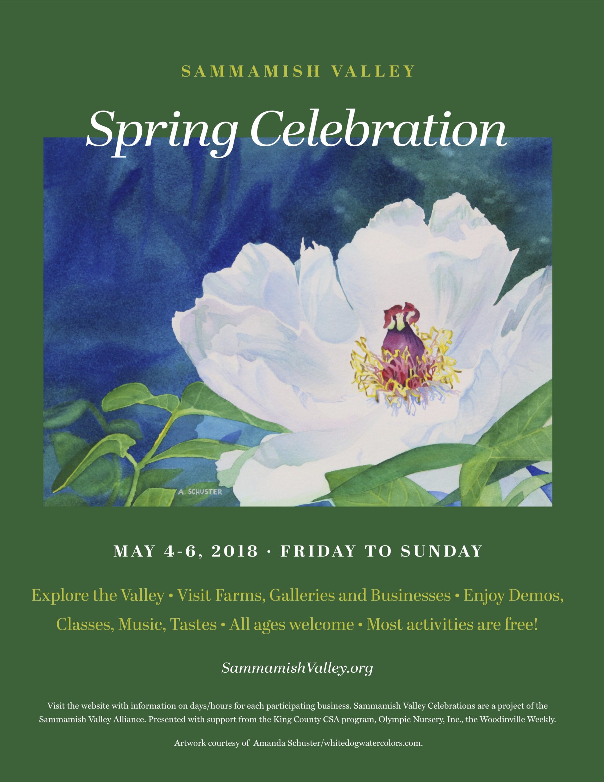 2018 Sammamish Valley Poster Spring